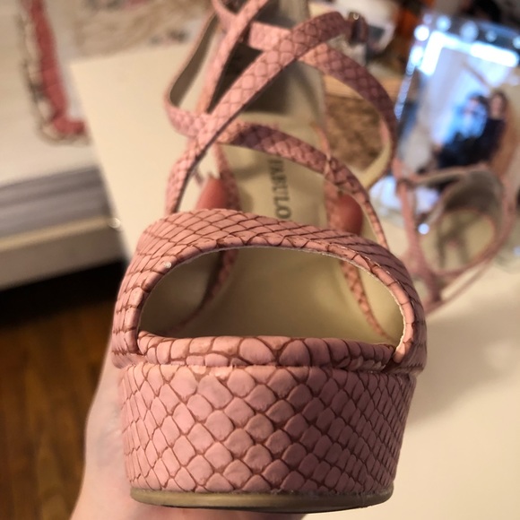 Just Fabulous Pink Snakeskin Heels - Picture 7 of 8